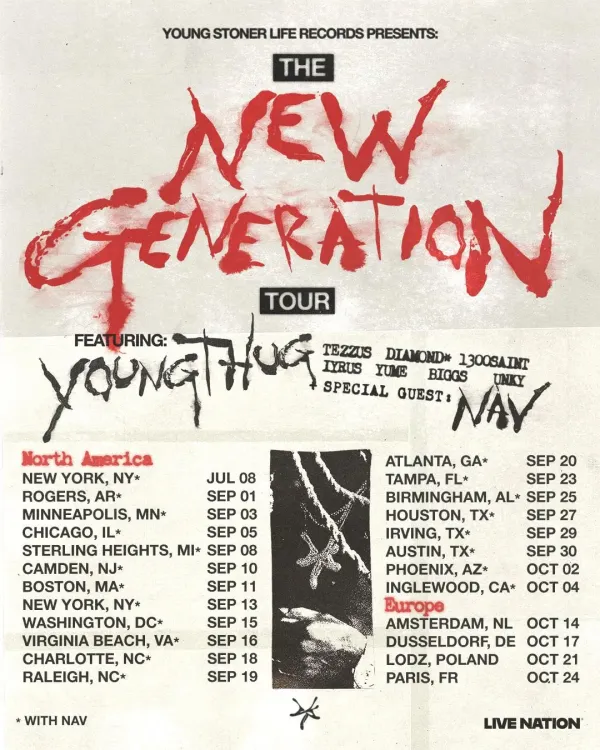 Young Thug 2026 live concert poster